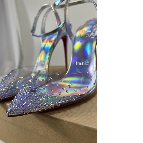 Spikaqueen Strassed Crystal Clear PVC Unicorn ombre Sandals E576 - Picture 8 of 12